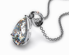 18k White Gold 0.75ct Pave Bail Diamond Pendant 